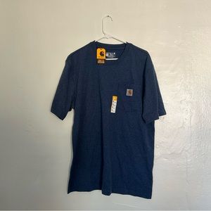 NWT Men’s Carhartt Medium Loose Fit Heavyweight Short-Sleeve T-Shirt, Dark Blue